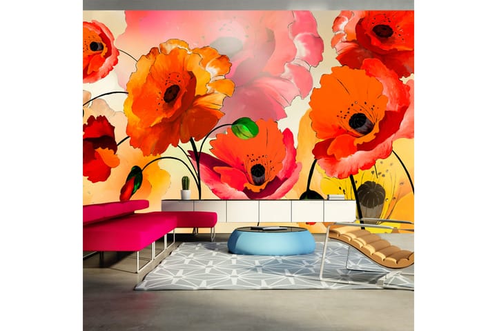 Valokuvatapetti XXL Velvet Poppies 500x280 - Artgeist sp. z o. o. - Sisustustuotteet - Seinäkoristeet - Tapetit - Valokuvatapetit