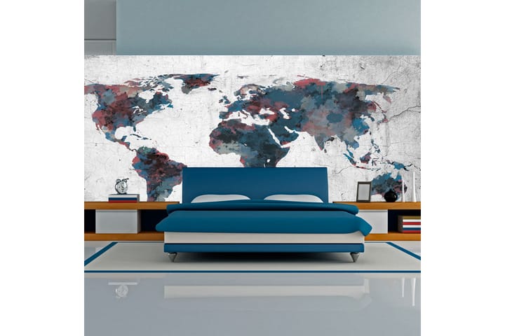 Valokuvatapetti XXL World Map On The Wall 550x270 - Artgeist sp. z o. o. - Sisustustuotteet - Seinäkoristeet - Tapetit - Valokuvatapetit