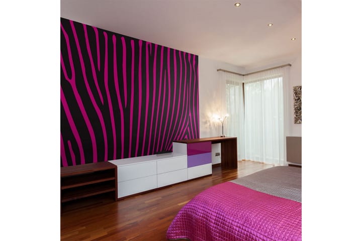 Valokuvatapetti Zebra Kuvio Violetti 300x231 - Artgeist sp. z o. o. - Sisustustuotteet - Seinäkoristeet - Tapetit - Valokuvatapetit