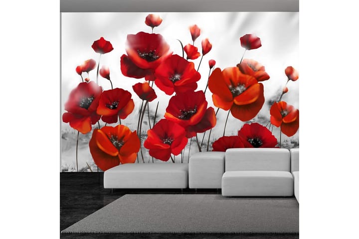 Valokuvatapetti Poppies In The Moonlight 350x245 - Artgeist sp. z o. o. - Sisustustuotteet - Seinäkoristeet - Tapetit - Valokuvatapetit