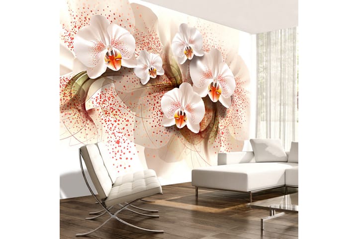 Valokuvatapetti Pale Yellow Orchids 100x70 - Artgeist sp. z o. o. - Sisustustuotteet - Seinäkoristeet - Tapetit - Valokuvatapetit