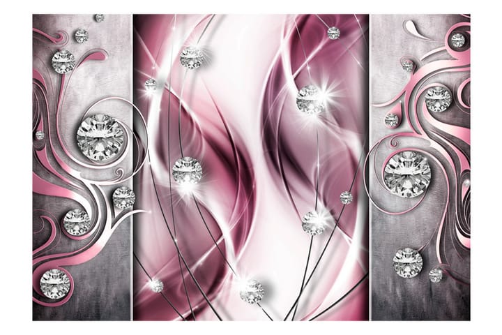 Valokuvatapetti Pink And Diamonds 200x140 - Artgeist sp. z o. o. - Sisustustuotteet - Seinäkoristeet - Tapetit - Valokuvatapetit