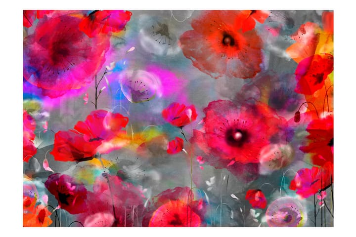 Valokuvatapetti Painted Poppies 250x175 - Artgeist sp. z o. o. - Sisustustuotteet - Seinäkoristeet - Tapetit - Valokuvatapetit