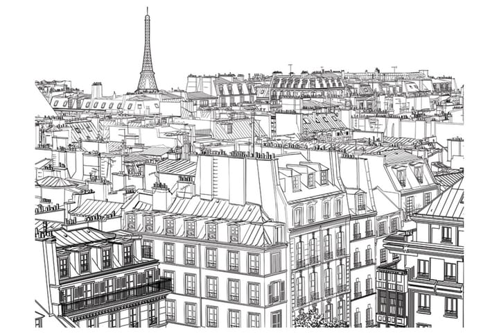 Valokuvatapetti Parisian S Sketchbook 250x193 - Artgeist sp. z o. o. - Sisustustuotteet - Seinäkoristeet - Tapetit - Valokuvatapetit