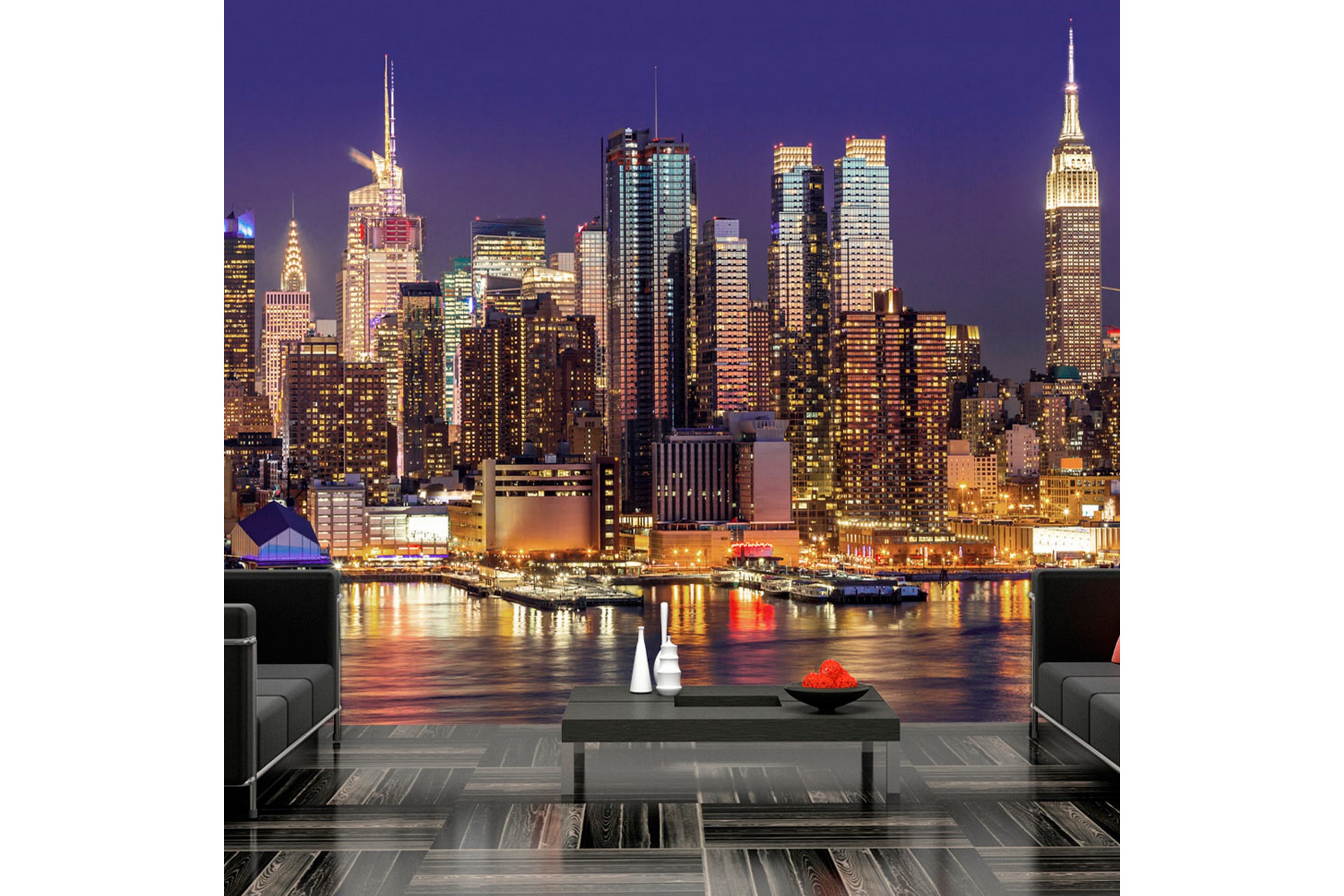 Valokuvatapetti NYC Night City 100x70 - Artgeist sp. z o. o.