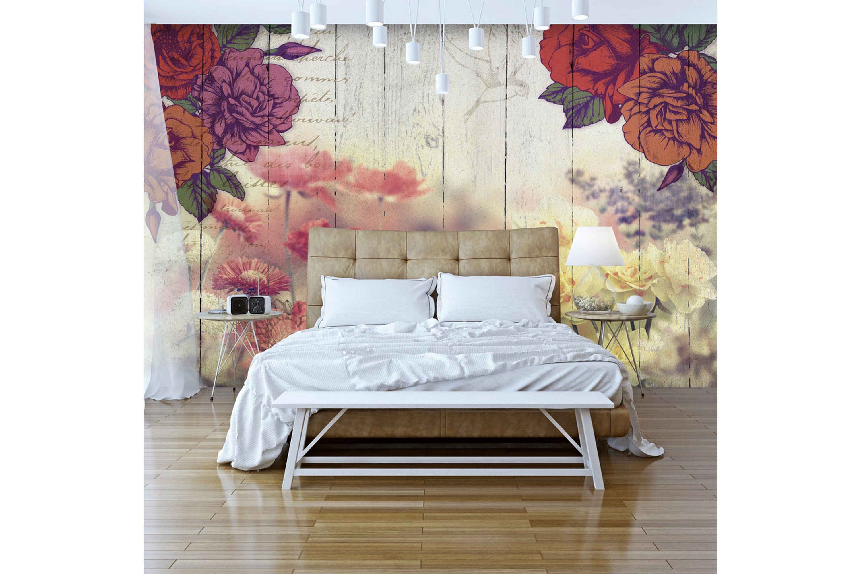 Valokuvatapetti Vintage Flowers 100x70 - Artgeist sp. z o. o.