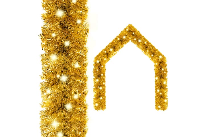 Jouluköynnös LED-valoilla 10 m - Kulta - Köynnös - Juhlakoristeet - Sisustusesineet - Uudenvuoden koristeet