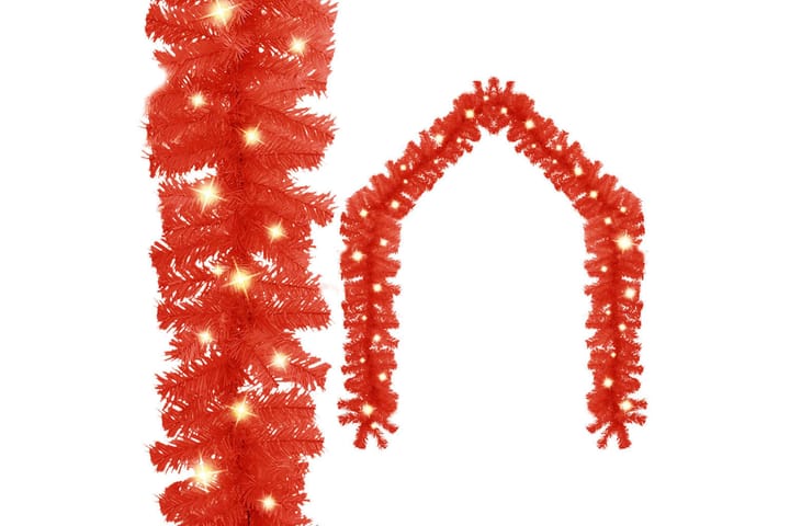 Jouluköynnös LED-valoilla 20 m punainen - Punainen - Köynnös - Juhlakoristeet - Sisustusesineet - Uudenvuoden koristeet