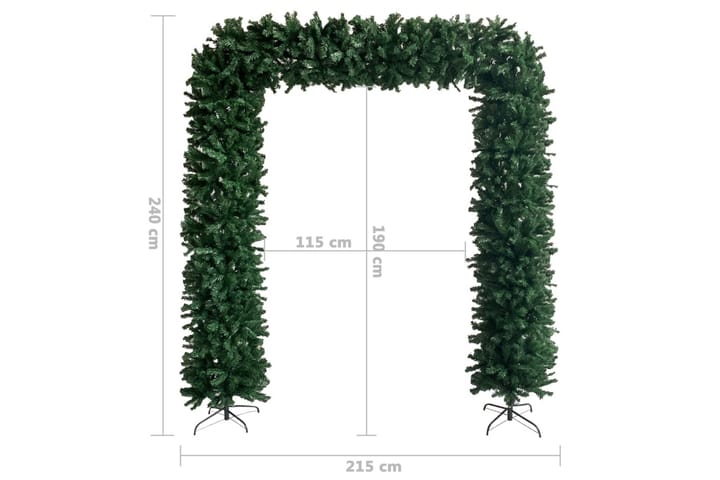 Joulukuusikaari vihreä 240 cm - Vihreä - Sisustustuotteet - Sisustusesineet - Juhlakoristeet - Köynnös