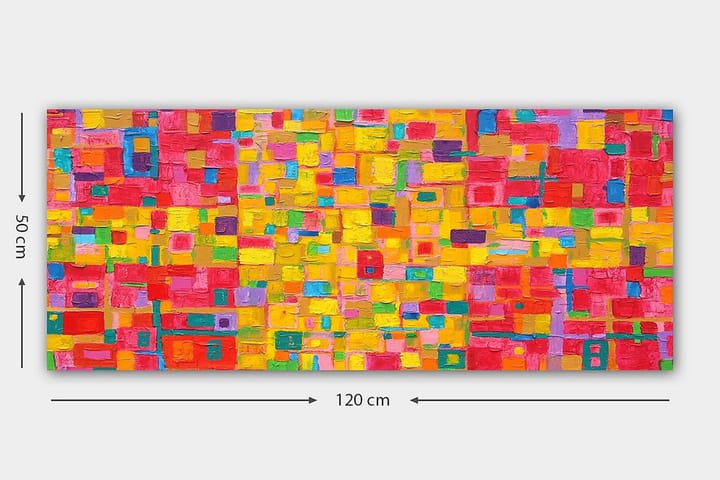 Canvastaulu YTY Abstract & Fractals Monivärinen - 120x50 cm - Sisustustuotteet - Taulu & taide - Canvas-taulu