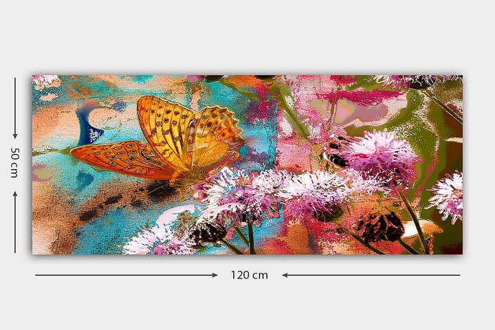 Canvastaulu YTY Floral & Botanical Monivärinen - 120x50 cm - Sisustustuotteet - Taulu & taide - Canvas-taulu