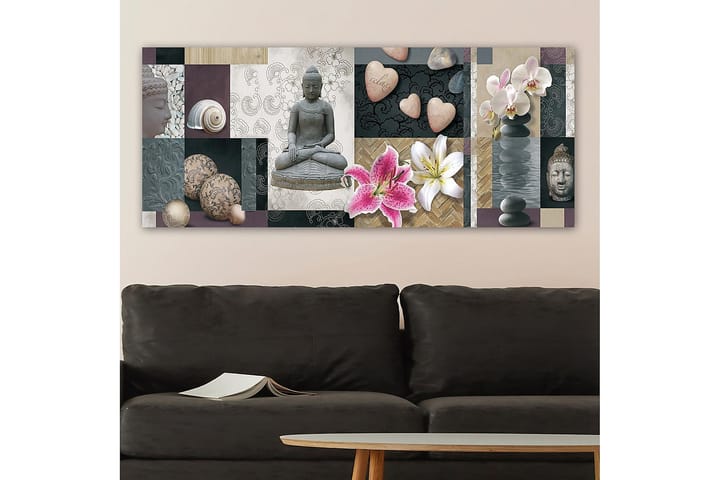 Canvastaulu YTY Floral & Botanical Monivärinen - 120x50 cm - Sisustustuotteet - Taulu & taide - Canvas-taulu