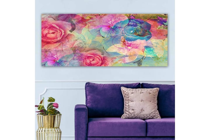 Canvastaulu YTY Floral & Botanical Monivärinen - 120x50 cm - Sisustustuotteet - Taulu & taide - Canvas-taulu