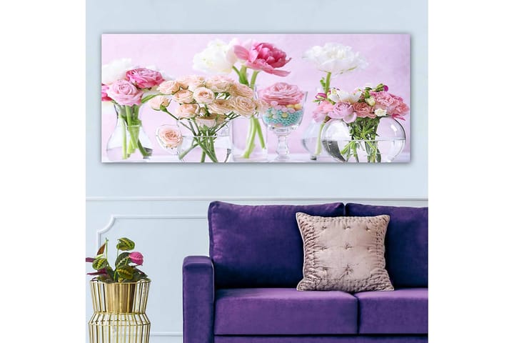 Canvastaulu YTY Floral & Botanical Monivärinen - 120x50 cm - Sisustustuotteet - Taulu & taide - Canvas-taulu