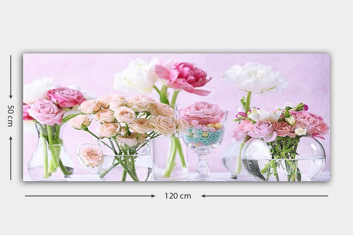 Canvastaulu YTY Floral & Botanical Monivärinen - 120x50 cm - Sisustustuotteet - Taulu & taide - Canvas-taulu