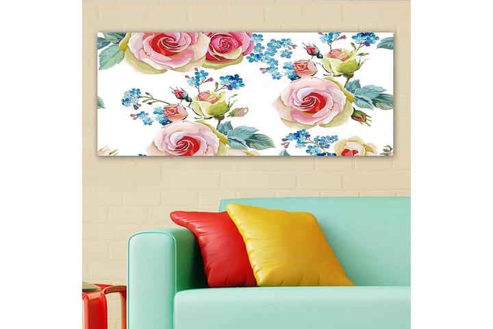 Canvastaulu YTY Floral & Botanical Monivärinen - 120x50 cm - Sisustustuotteet - Taulu & taide - Canvas-taulu