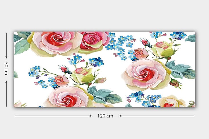 Canvastaulu YTY Floral & Botanical Monivärinen - 120x50 cm - Sisustustuotteet - Taulu & taide - Canvas-taulu