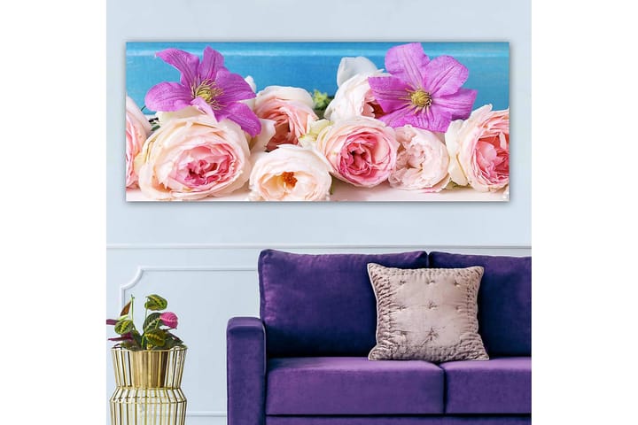 Canvastaulu YTY Floral & Botanical Monivärinen - 120x50 cm - Sisustustuotteet - Taulu & taide - Canvas-taulu