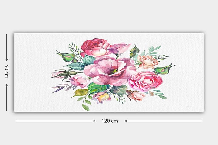 Canvastaulu YTY Floral & Botanical Monivärinen - 120x50 cm - Sisustustuotteet - Taulu & taide - Canvas-taulu