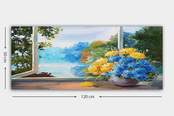 Canvastaulu YTY Floral & Botanical Monivärinen - 120x50 cm - Sisustustuotteet - Taulu & taide - Canvas-taulu