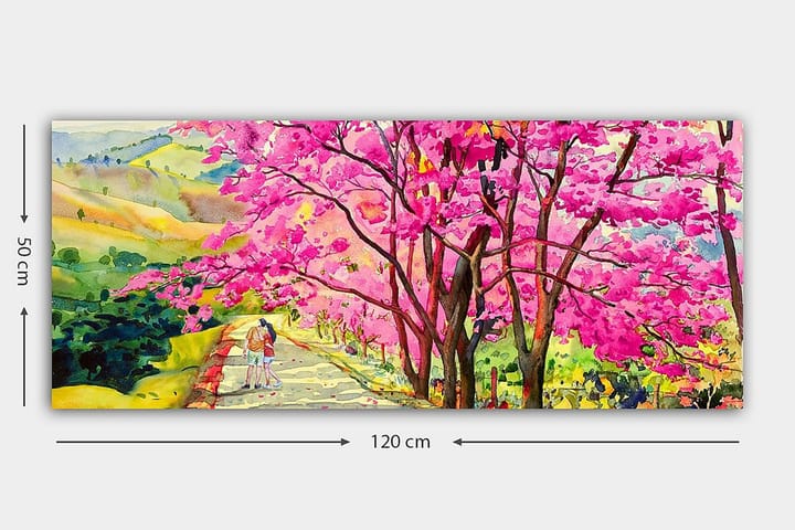 Canvastaulu YTY Floral & Botanical Monivärinen - 120x50 cm - Sisustustuotteet - Taulu & taide - Canvas-taulu