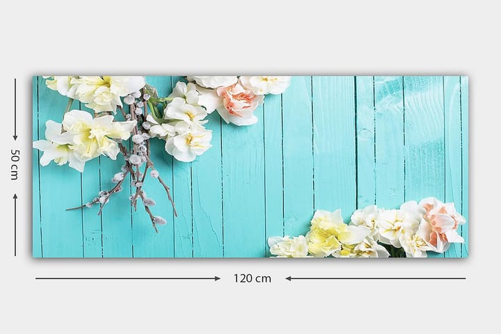 Canvastaulu YTY Floral & Botanical Monivärinen - 120x50 cm - Sisustustuotteet - Taulu & taide - Canvas-taulu