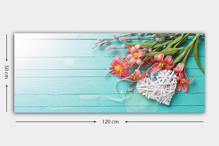 Canvastaulu YTY Floral & Botanical Monivärinen - 120x50 cm - Sisustustuotteet - Taulu & taide - Canvas-taulu