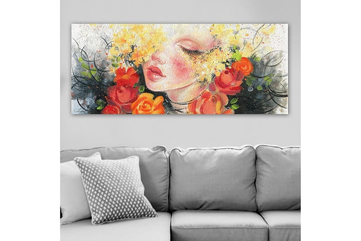 Canvastaulu YTY Floral & Botanical Monivärinen - 120x50 cm - Sisustustuotteet - Taulu & taide - Canvas-taulu