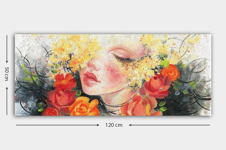 Canvastaulu YTY Floral & Botanical Monivärinen - 120x50 cm - Sisustustuotteet - Taulu & taide - Canvas-taulu