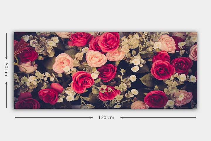 Canvastaulu YTY Floral & Botanical Monivärinen - 120x50 cm - Sisustustuotteet - Taulu & taide - Canvas-taulu