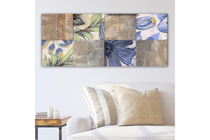 Canvastaulu YTY Floral & Botanical Monivärinen - 120x50 cm - Sisustustuotteet - Taulu & taide - Canvas-taulu