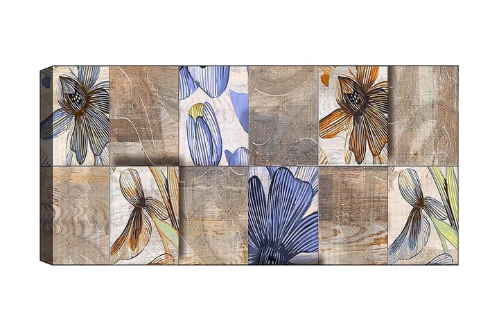 Canvastaulu YTY Floral & Botanical Monivärinen - 120x50 cm - Sisustustuotteet - Taulu & taide - Canvas-taulu