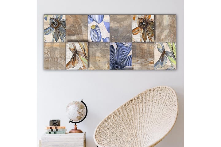 Canvastaulu YTY Floral & Botanical Monivärinen - 120x50 cm - Sisustustuotteet - Taulu & taide - Canvas-taulu