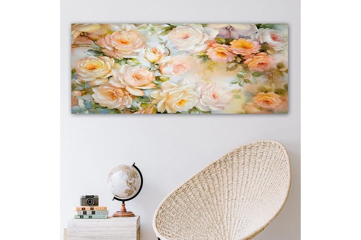 Canvastaulu YTY Floral & Botanical Monivärinen - 120x50 cm - Sisustustuotteet - Taulu & taide - Canvas-taulu