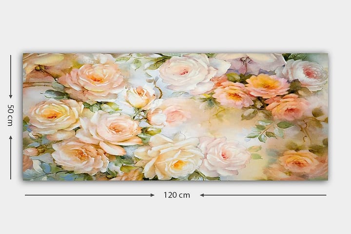 Canvastaulu YTY Floral & Botanical Monivärinen - 120x50 cm - Sisustustuotteet - Taulu & taide - Canvas-taulu