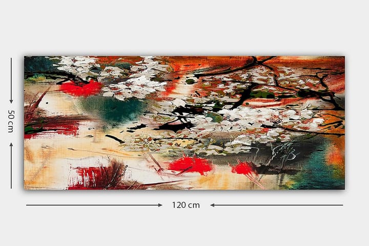 Canvastaulu YTY Floral & Botanical Monivärinen - 120x50 cm - Sisustustuotteet - Taulu & taide - Canvas-taulu