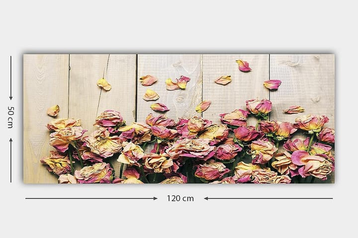 Canvastaulu YTY Floral & Botanical Monivärinen - 120x50 cm - Sisustustuotteet - Taulu & taide - Canvas-taulu