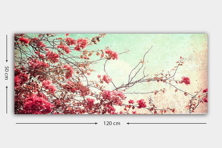 Canvastaulu YTY Floral & Botanical Monivärinen - 120x50 cm - Sisustustuotteet - Taulu & taide - Canvas-taulu