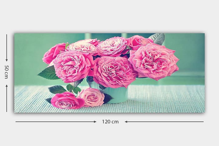 Canvastaulu YTY Floral & Botanical Monivärinen - 120x50 cm - Sisustustuotteet - Taulu & taide - Canvas-taulu