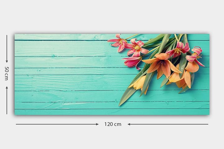 Canvastaulu YTY Floral & Botanical Monivärinen - 120x50 cm - Sisustustuotteet - Taulu & taide - Canvas-taulu