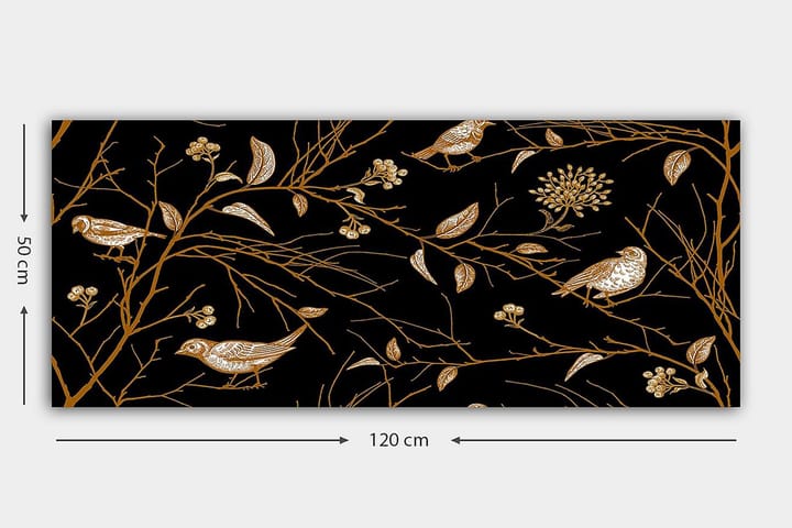 Canvastaulu YTY Floral & Botanical Monivärinen - 120x50 cm - Sisustustuotteet - Taulu & taide - Canvas-taulu