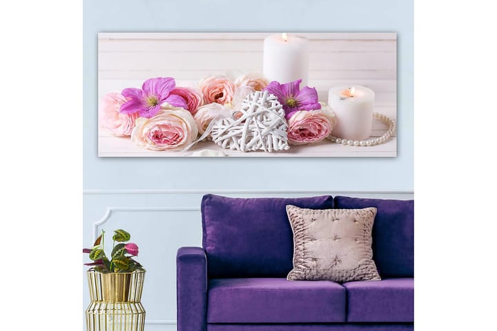 Canvastaulu YTY Floral & Botanical Monivärinen - 120x50 cm - Sisustustuotteet - Taulu & taide - Canvas-taulu