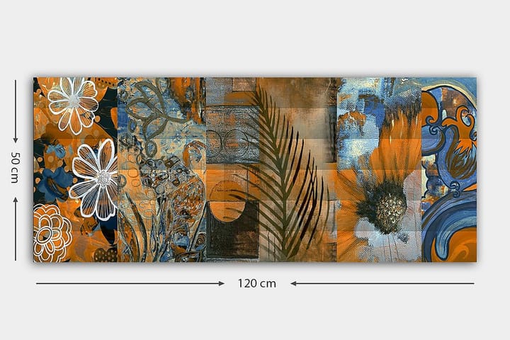 Canvastaulu YTY Floral & Botanical Monivärinen - 120x50 cm - Sisustustuotteet - Taulu & taide - Canvas-taulu