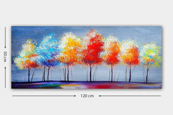 Canvastaulu YTY Floral & Botanical Monivärinen - 120x50 cm - Sisustustuotteet - Taulu & taide - Canvas-taulu