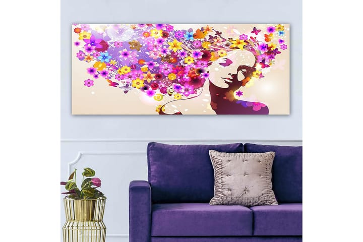 Canvastaulu YTY Floral & Botanical Monivärinen - 120x50 cm - Sisustustuotteet - Taulu & taide - Canvas-taulu