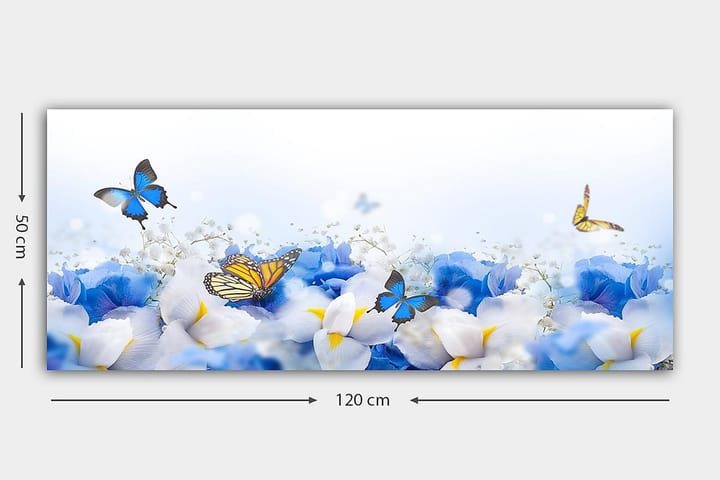 Canvastaulu YTY Floral & Botanical Monivärinen - 120x50 cm - Sisustustuotteet - Taulu & taide - Canvas-taulu