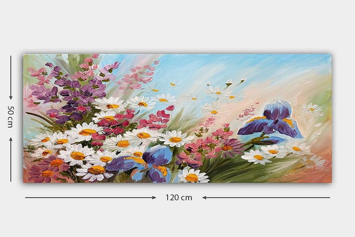 Canvastaulu YTY Floral & Botanical Monivärinen - 120x50 cm - Sisustustuotteet - Taulu & taide - Canvas-taulu