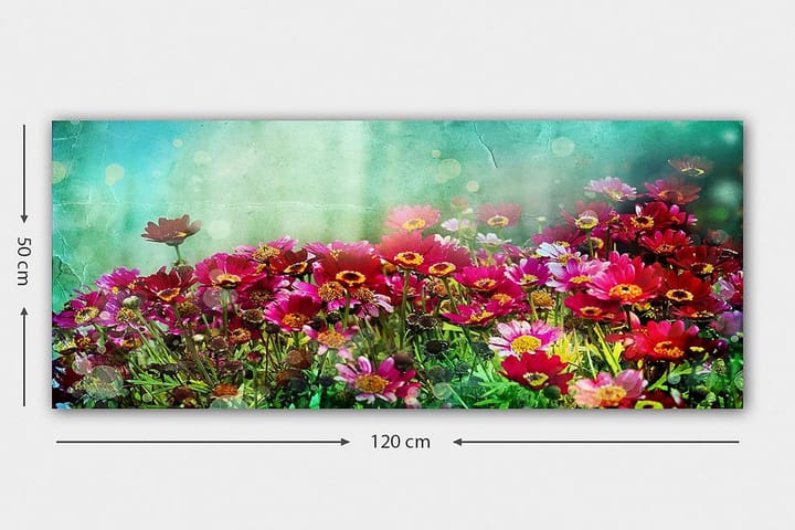 Canvastaulu YTY Floral & Botanical Monivärinen - 120x50 cm - Sisustustuotteet - Taulu & taide - Canvas-taulu