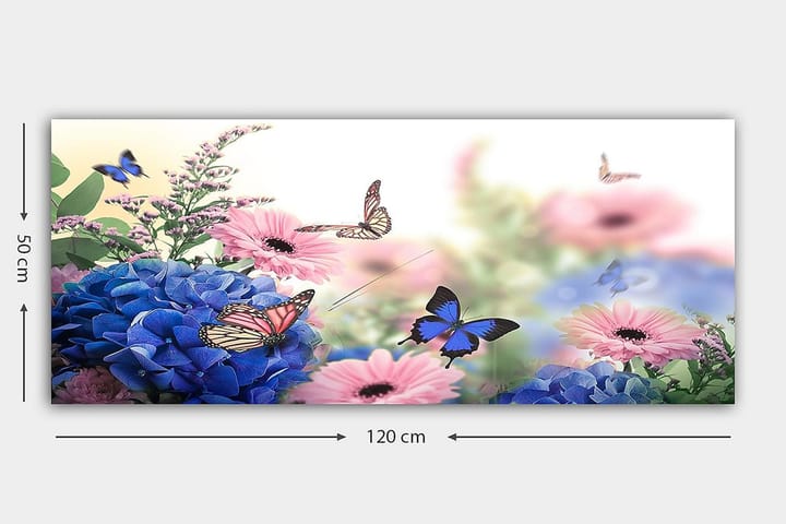 Canvastaulu YTY Floral & Botanical Monivärinen - 120x50 cm - Sisustustuotteet - Taulu & taide - Canvas-taulu