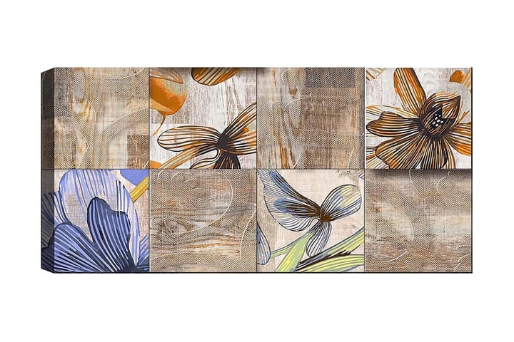 Canvastaulu YTY Floral & Botanical Monivärinen - 120x50 cm - Sisustustuotteet - Taulu & taide - Canvas-taulu